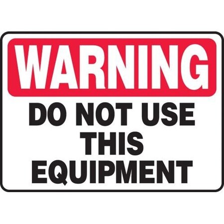OSHA WARNING SAFETY SIGN  DO NOT USE MEQM300XL